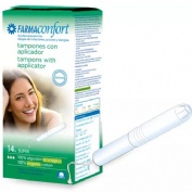 Farmaconfort Tampones de Algodón con aplicador biodegradable Súper (14 ud)