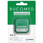 Bucomed hilo dental con fluor  1 unidad 50 m aroma menta