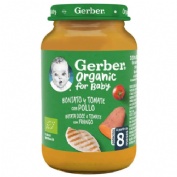 Gerber organic boniato y tomate con pollo 1 tarrito 190 g