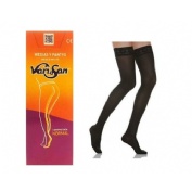 Media larga (a-f) comp normal 140 den - varisan silicona (talla 4 color negro)