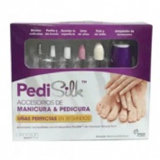 Pedisilk accesorios manicura-pedicura (5 accesorios+adaptador+bolsa protectora)