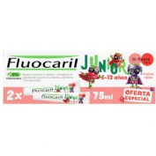 Pack DUPLO Fluocaril Junior Gel de frutos rojos - niños 6 a 12 años (75 ml x 2 ud)