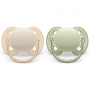 Chupete silicona philips avent ultra soft 0 - 6 meses 2 unidades niÃ±o - philips avent ultra soft