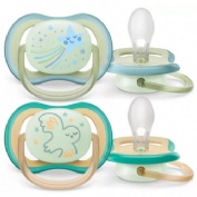 Chupete silicona philips avent ultra air nocturno 0 - 6 meses 2 unidades niÃ±o - philips avent ultra