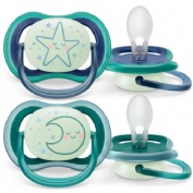 Chupete silicona - philips avent ultra air nocturno (6 - 18 meses 2 unidades niño)