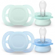 Chupete silicona philips avent ultra start 0-2 meses 2 unidades niÃ±o liso