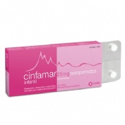 CINFAMAR INFANTIL 25 mg COMPRIMIDOS RECUBIERTOS , 4 comprimidos