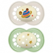 MAM Perfect Night Chupete Silicona Fisiológico verde (+16 meses, 1 ud)