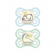 Chupete silicona mam perfect night 2 - 6 meses a pack doble - mam perfect night