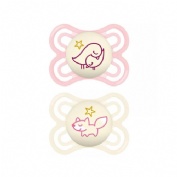 Chupete silicona mam perfect night 2 - 6 meses r pack doble - mam perfect night