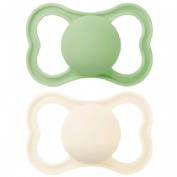 MAM Air Chupete Silicona Fisiológico + 6 meses Neutro Pack 2 ud