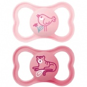MAM Air Chupete Silicona Simétrica 16+meses Rosa Pack 2ud