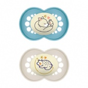 Chupete silicona mam original night + 16 meses matt a pack doble - mam original night