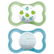 MAM Air Pack Chupetes 6+ meses Silicona color azul (2 ud)
