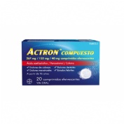 ACTRON COMPUESTO 267 MG/133 MG/40 MG COMPRIMIDOS EFERVESCENTES , 20 comprimidos
