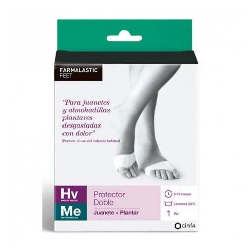 Protector doble juanete + plantar - farmalastic feet (talla m)