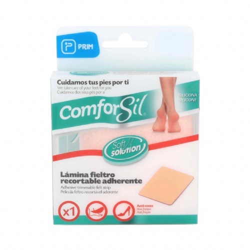 Lamina  de fieltro recortable protectora - comforsil (adhesiva 22 cm x 7 cm 1 unidad cc249)