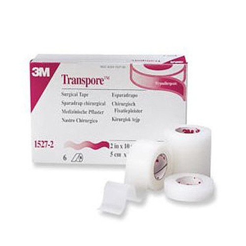 Esparadrapo hipoalergico transpore plastic portar 1 unidad 5 m x 2,5 cm - transpore plastic portar