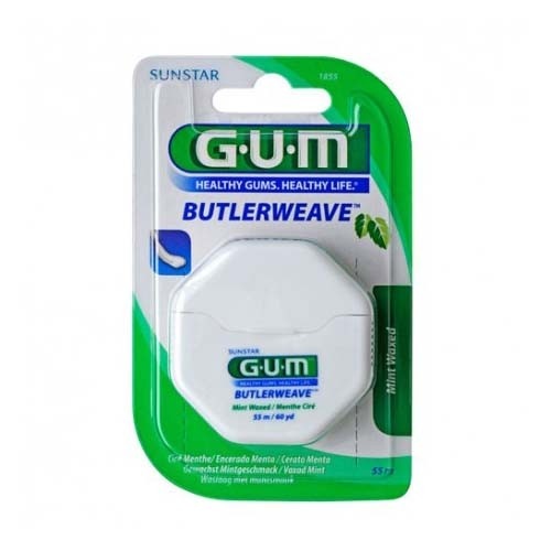 Gum-1855 dental - seda con cera (1 unidad 55 m mentolada)
