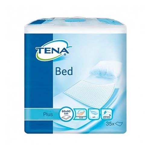 Protector de cama - tena bed plus (35 unidades 90 cm x 60 cm)