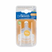 Dr. Brown’s Tetina de Silicona Boca Ancha nivel 3 + 6m (3 ud)