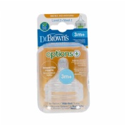 TETINA SILICONA BOCA ANCHA - DR BROWN´S NATURAL FLOW (+ 3 MESES N2  3 U)