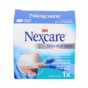 Esparadrapo hipoalergico - 3m nexcare sensitive tape (1 unidad 5 m x 2,5 cm color blanco)
